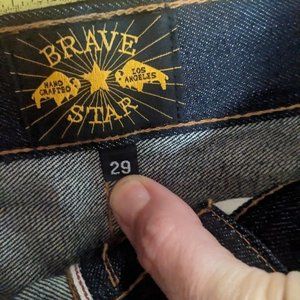 Brave Star slim taper lightweight selvedge denim jeans size 29 Made in USA NWOT